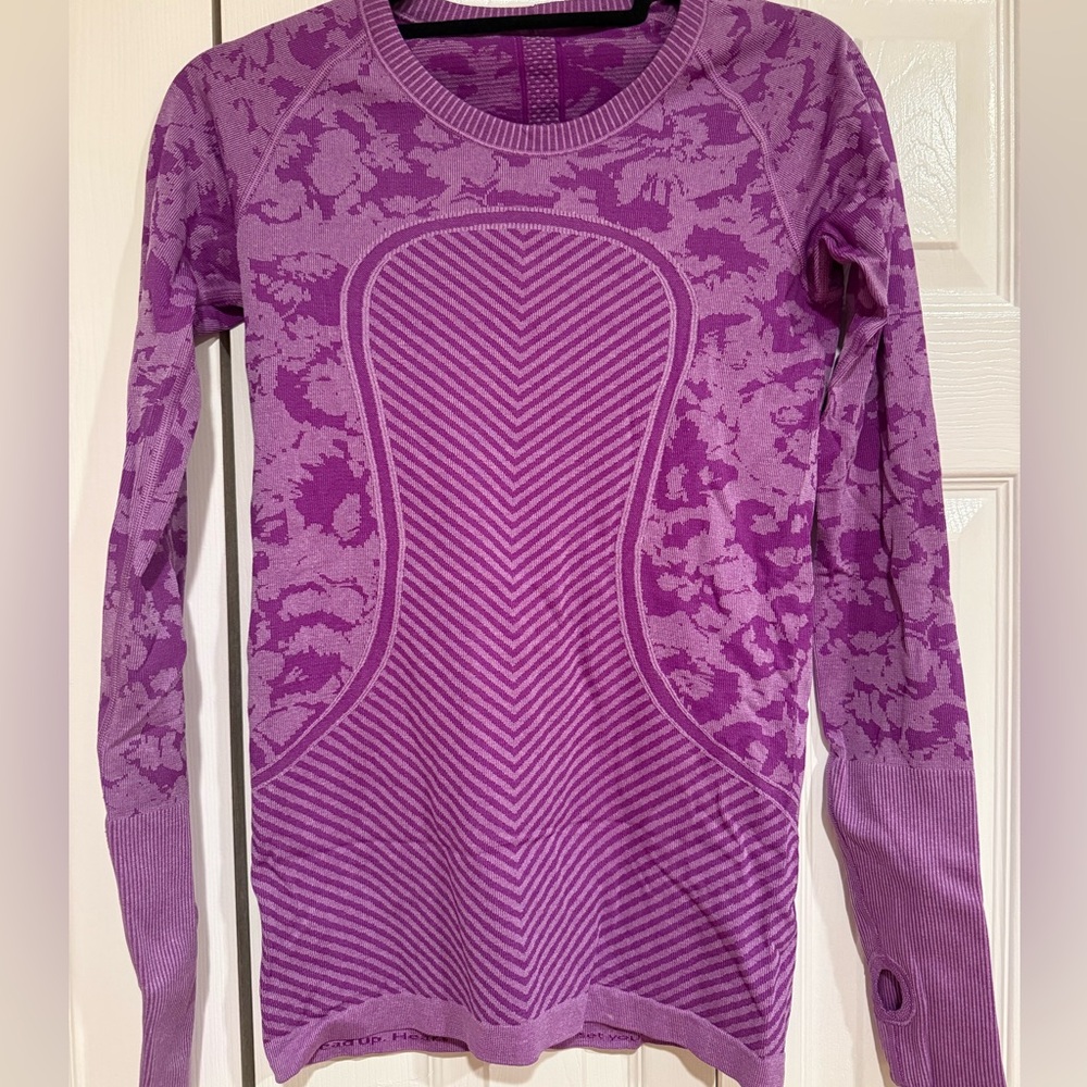 Purple Patterned Women's Top